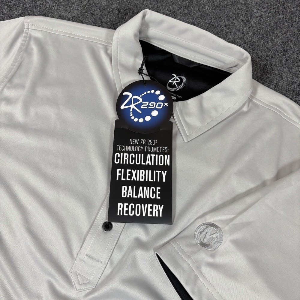 Zero Restriction Mens XL 290x Polo Golf Shirt Gray NEW W/ TAGS SZ XL $120